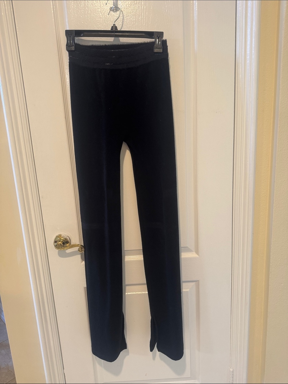 ALO Yoga Black Velvet Flared Leggings
